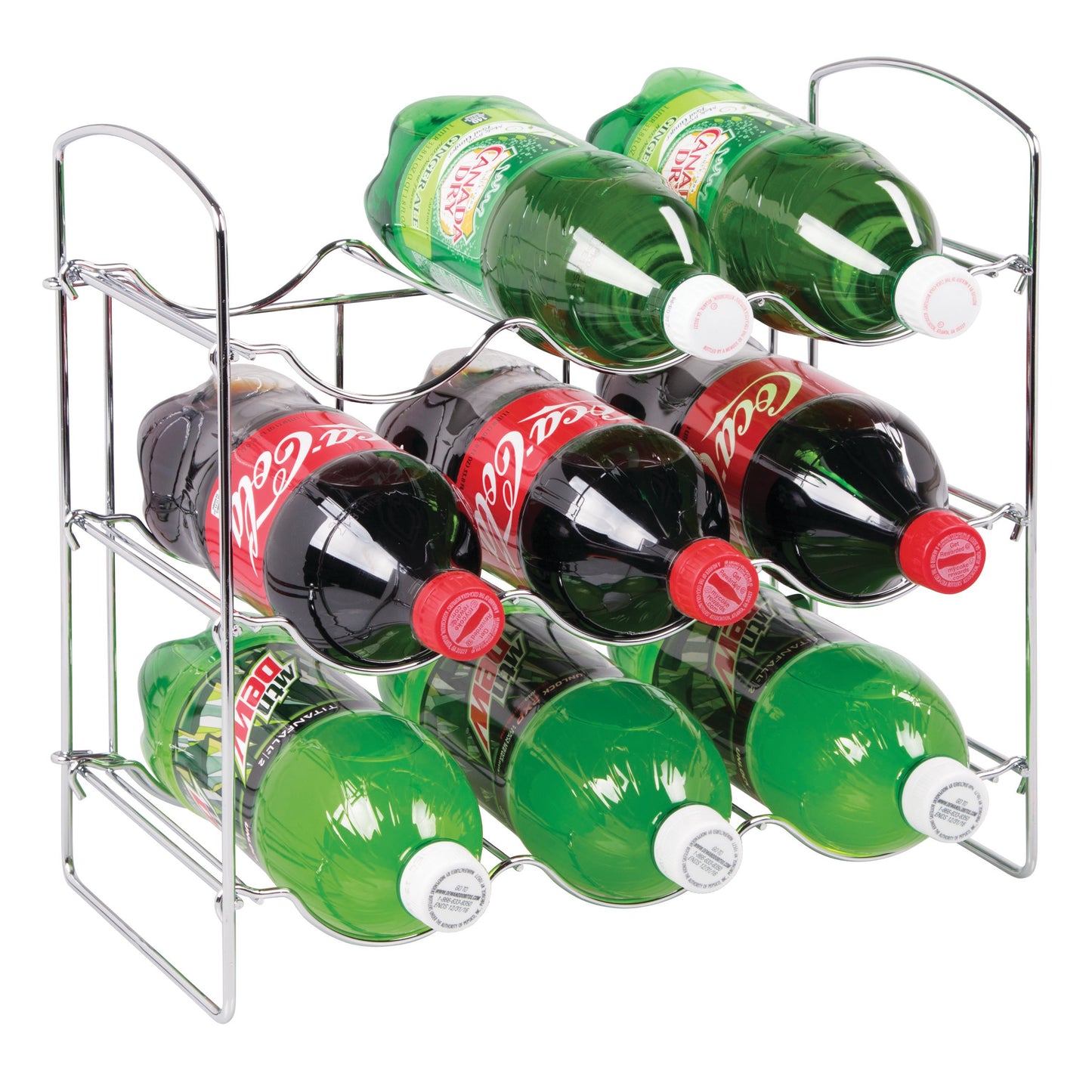 9 Bottle Wine Rack Chrome