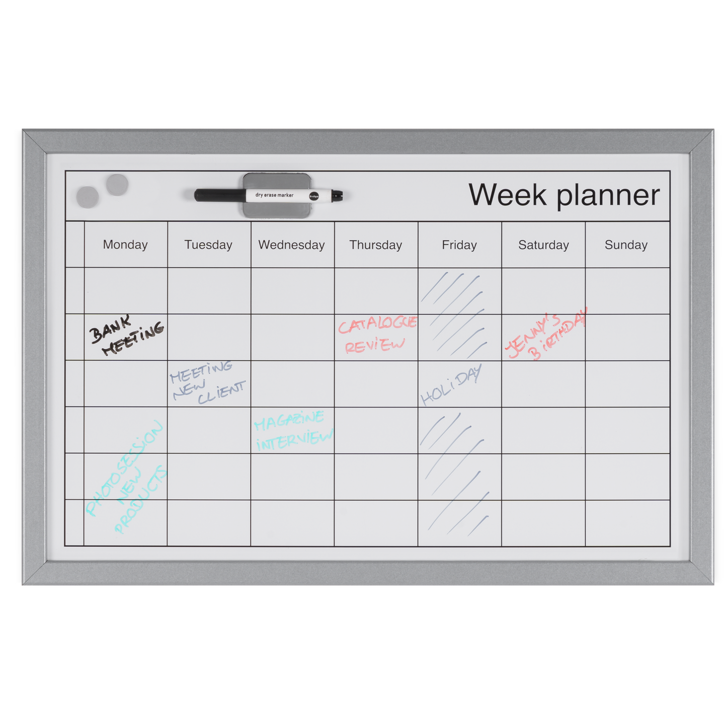 Magnetic Board Weekly Planner