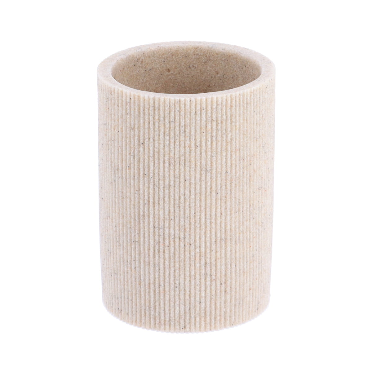 Polyresin Tumbler with Stripes- Natural