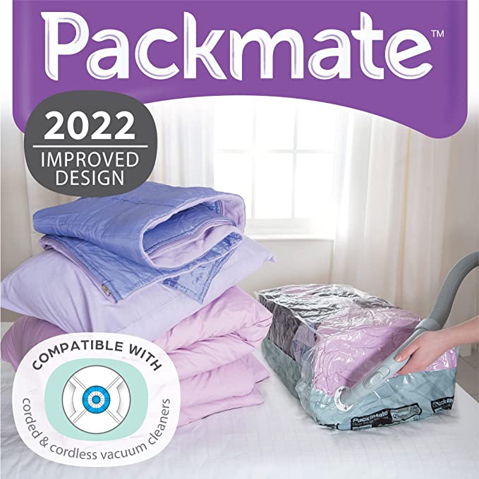 PACKMATE Set of 2 High Volume Cube Vacuum Bags- Extra Large