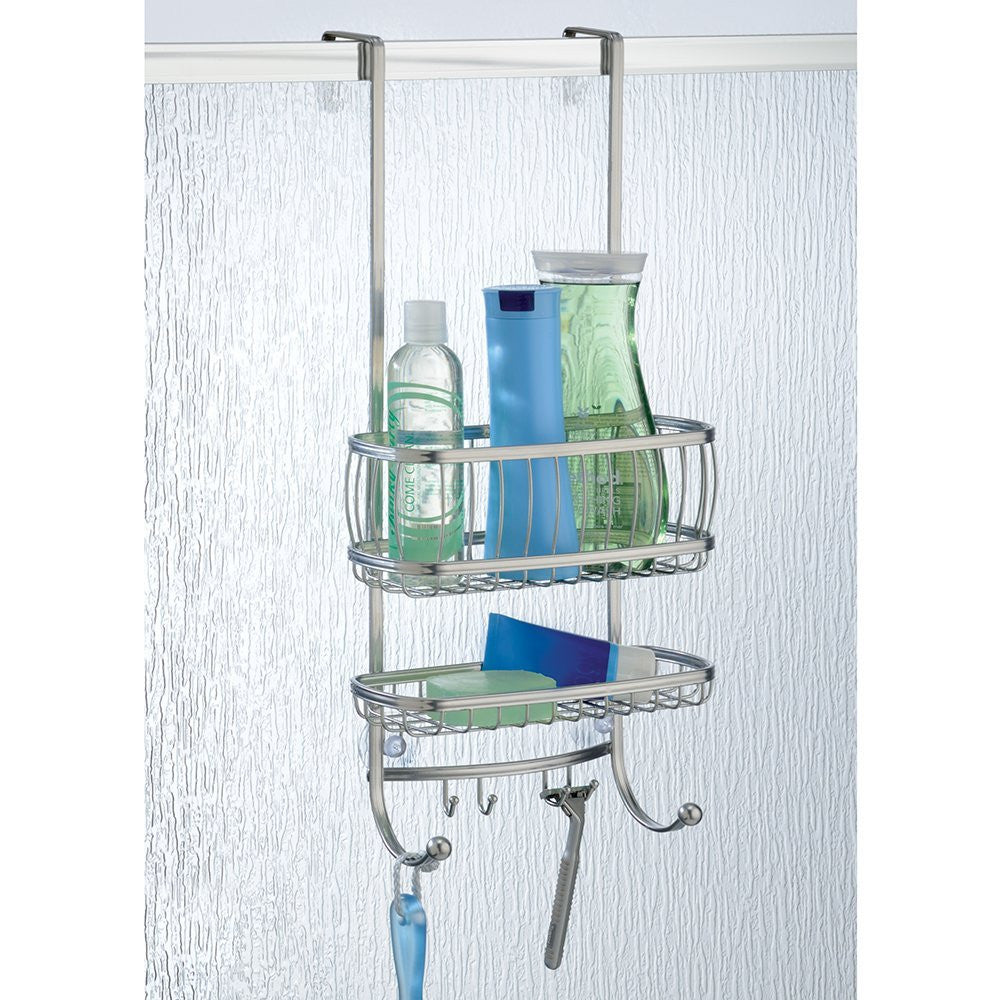 YORK Over Shower Door Shower Caddy -Silver - The Organised Store