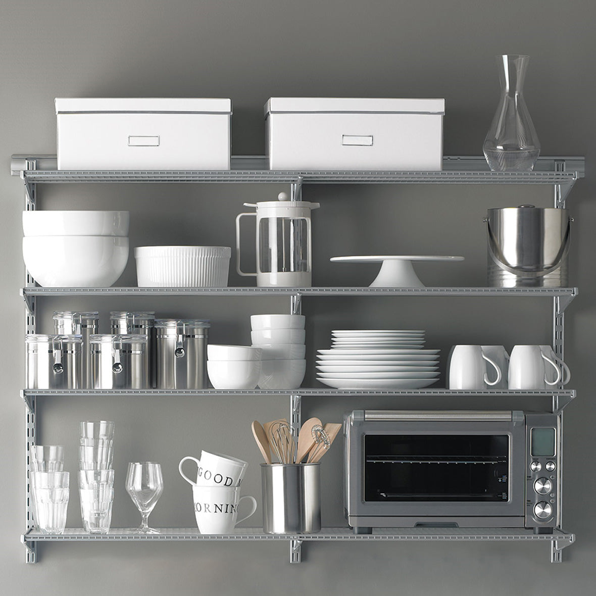 Elfa Kitchen Wall Shelving Bundle - The Organised Store