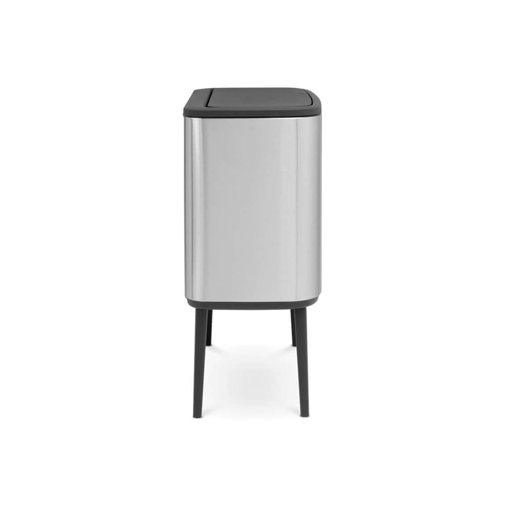 Bo Touch Bin With 2 Inner Buckets 11+23L Matt Steel - The Organised Store