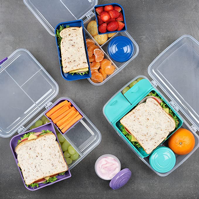 1.25L Bento Cube To Go with Yogurt Pot - Teal