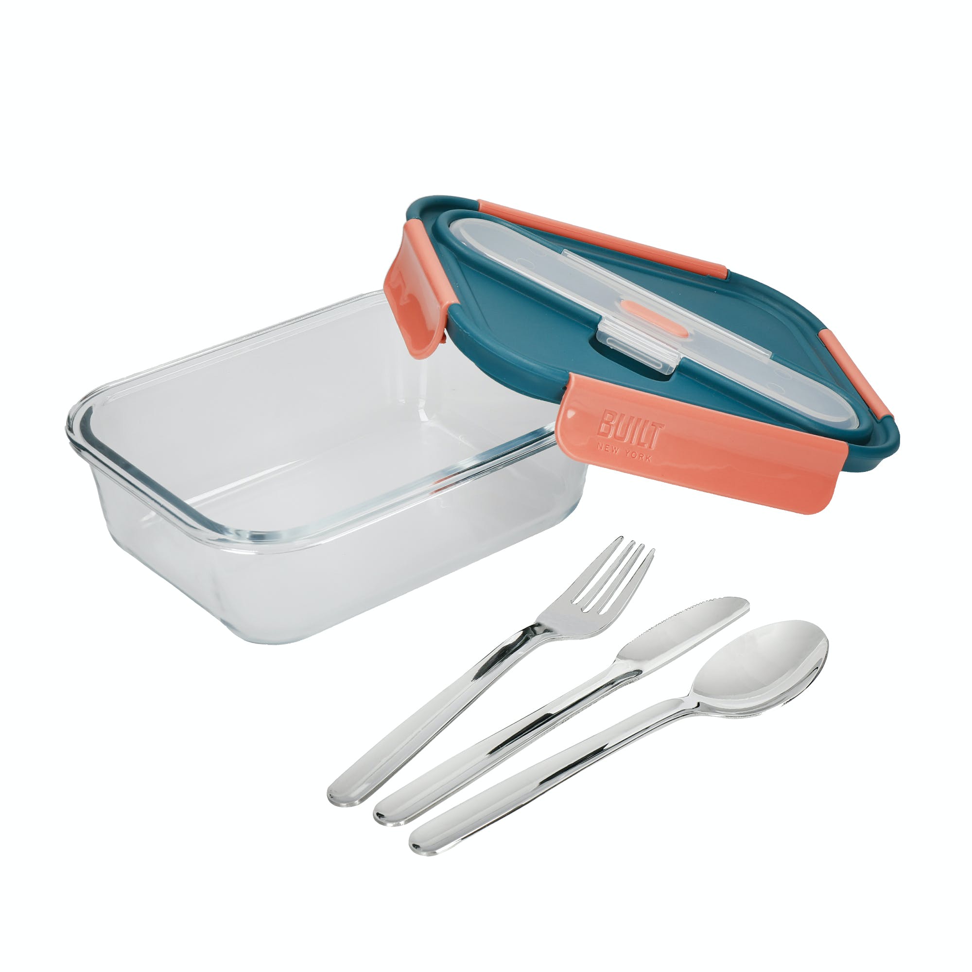 Lunch box with cutlery