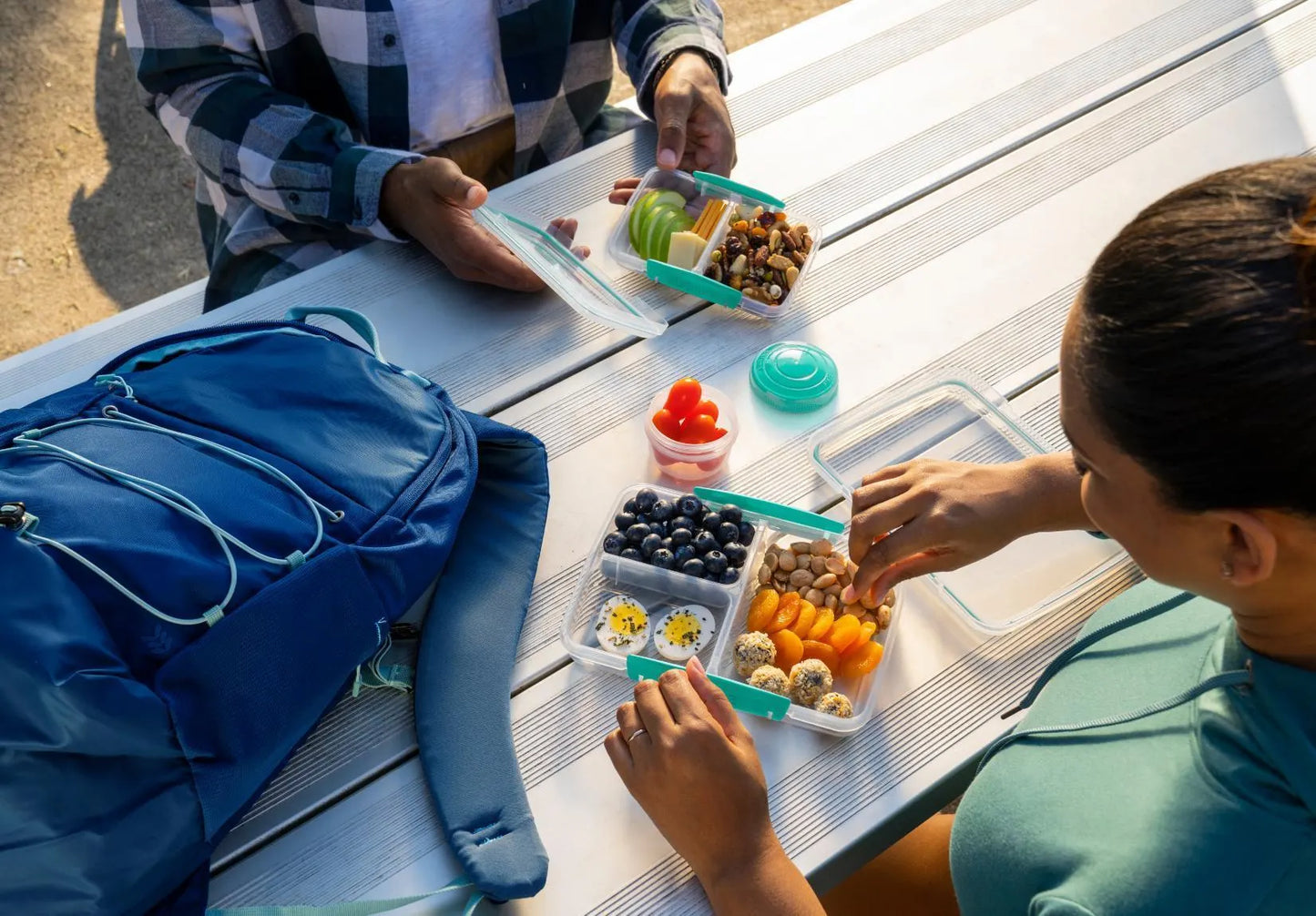 1.25L Bento Cube To Go with Yogurt Pot - Teal