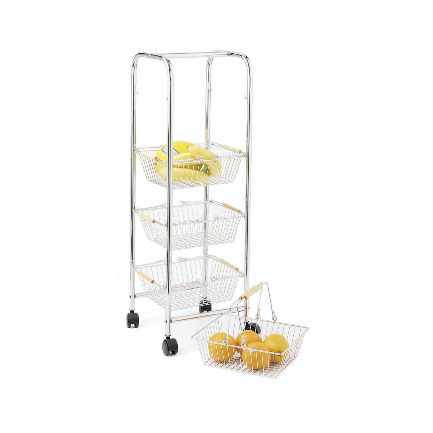 Chrome Plated Four Tier Trolley