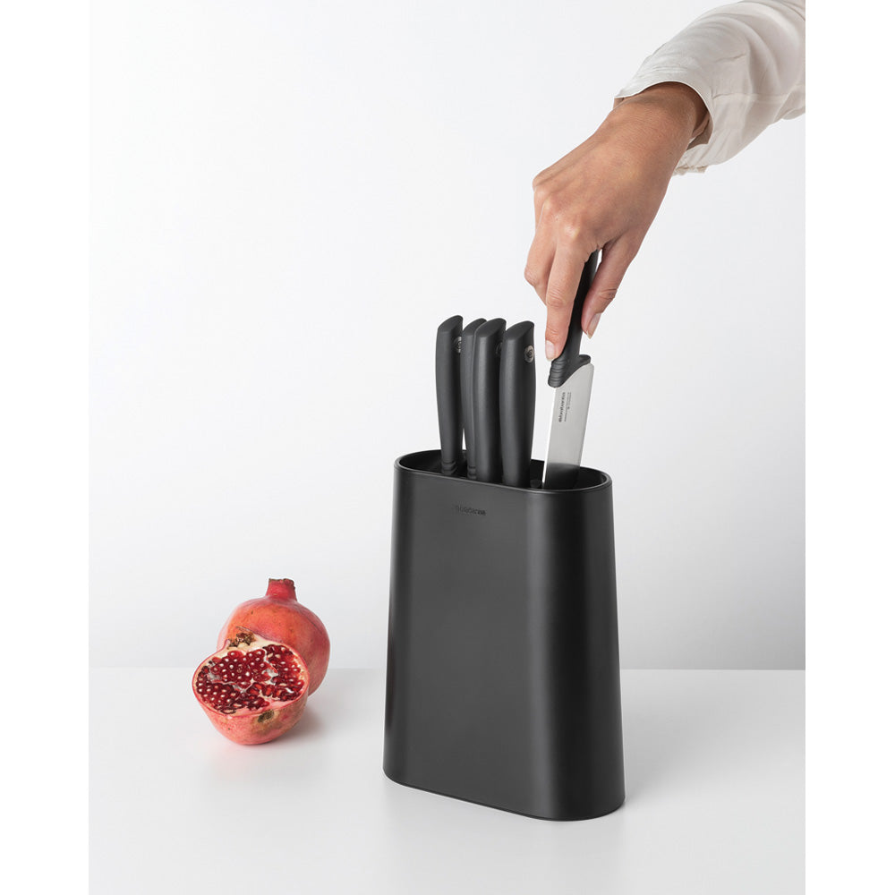 Knife Block Plus Knives- Dark Grey