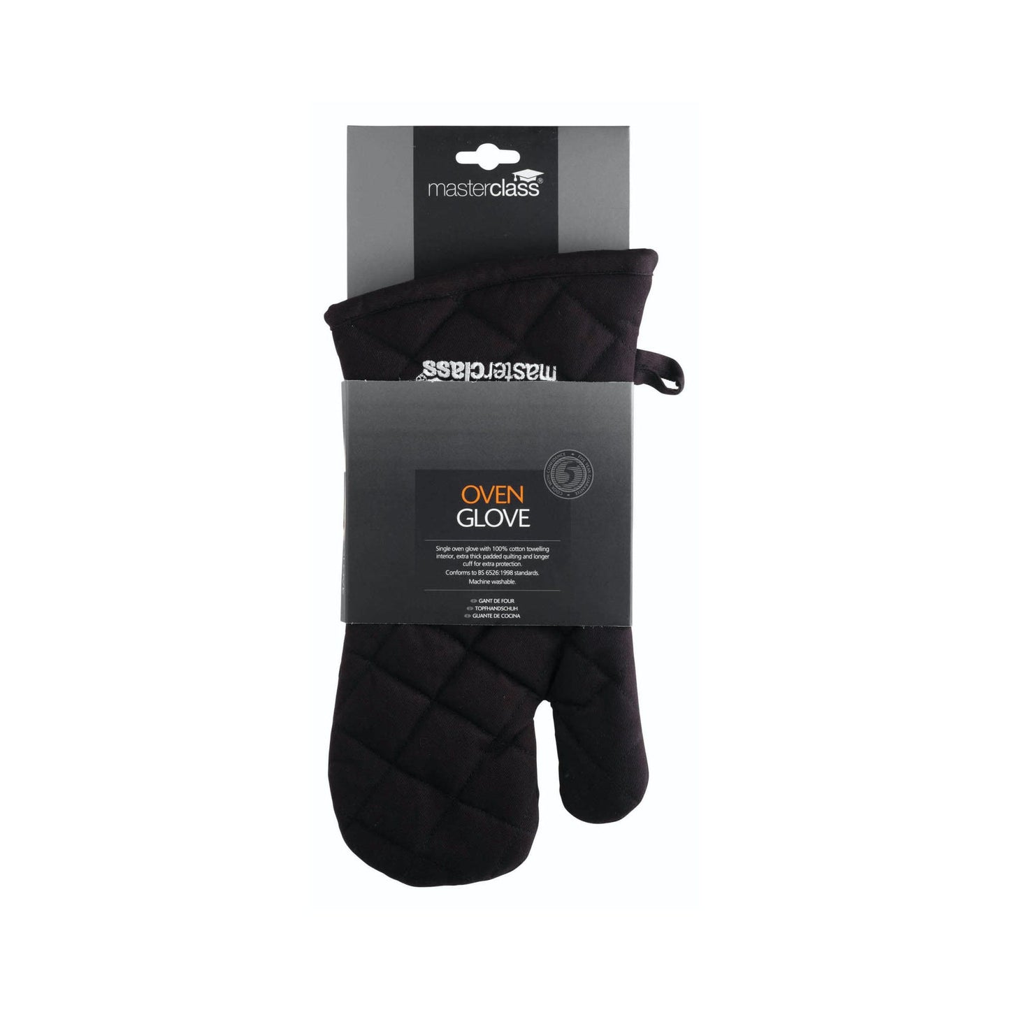 MasterClass Deluxe Professional Black Single Oven Glove