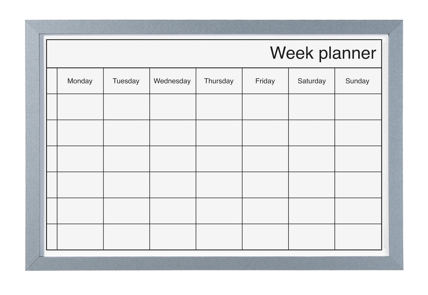 Week Planner Message Board- Light or Dark Grey Frame