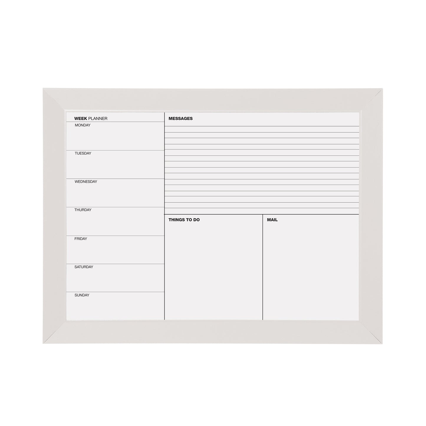 Pearl Magnetic Whiteboard Weekplanner