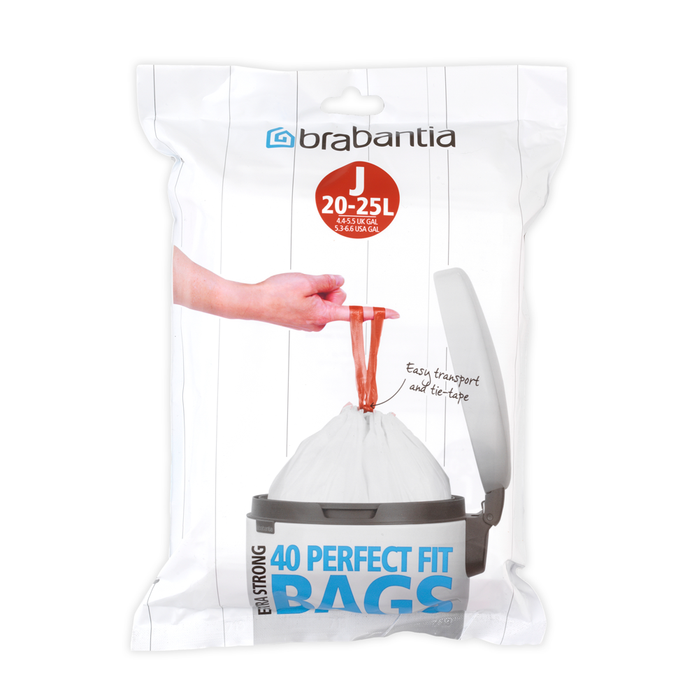 Brabantia Bin Liner Dispenser Pack with 40 Bags - Code H
