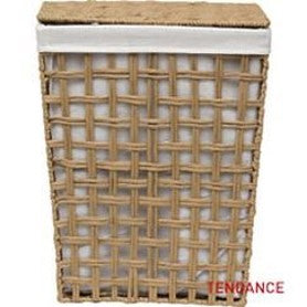 Waved and Rectangular Paper Baskets - Natural/Linen Fabric - Various Sizes