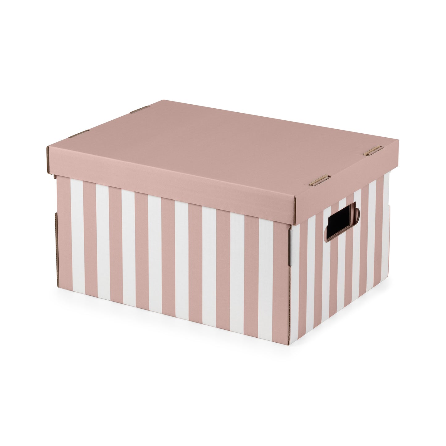 Pink Striped Carboard Boxes- Set of 2