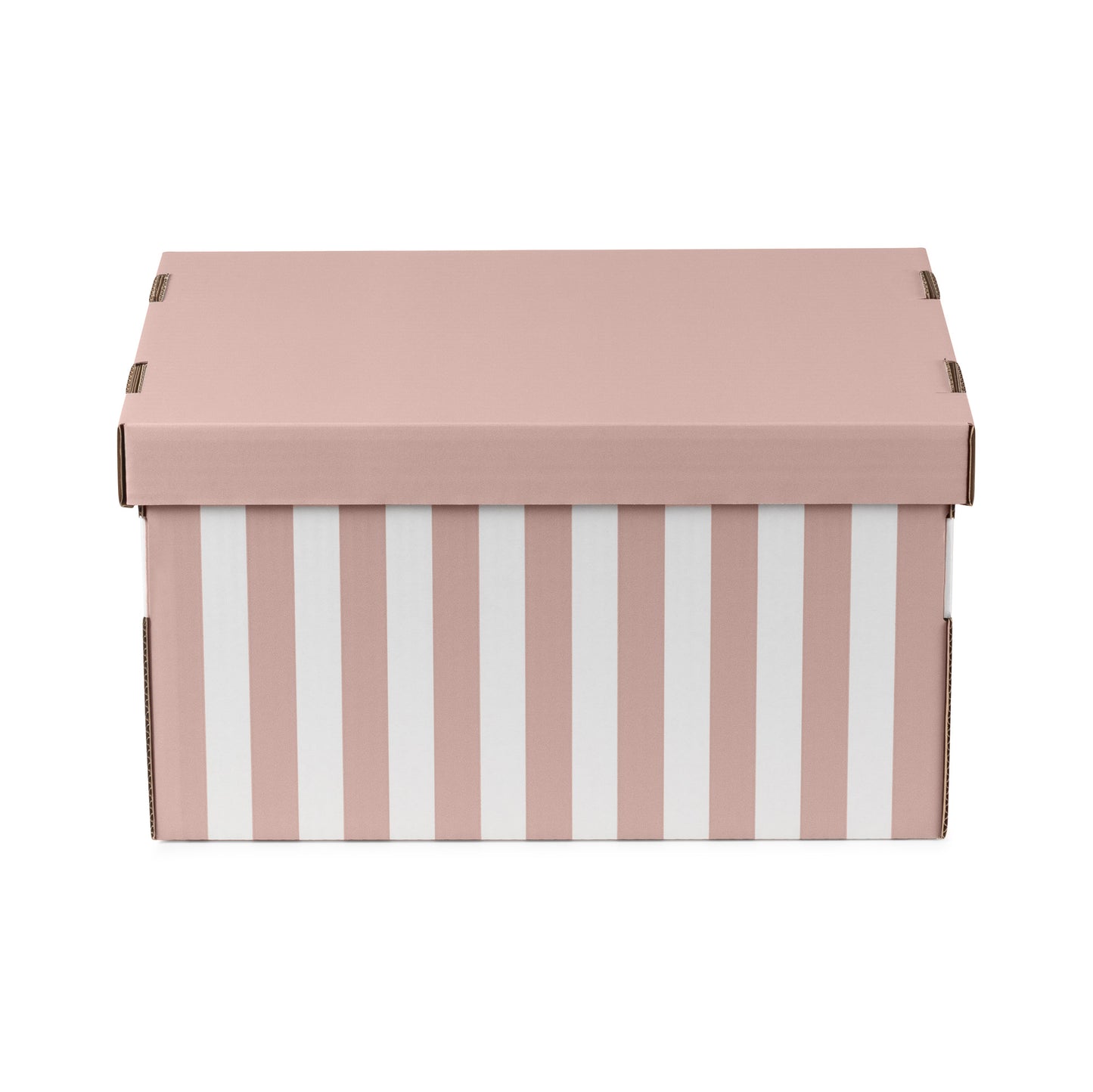 Pink Striped Carboard Boxes- Set of 2