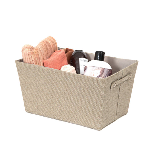 Beige Basket With Handles