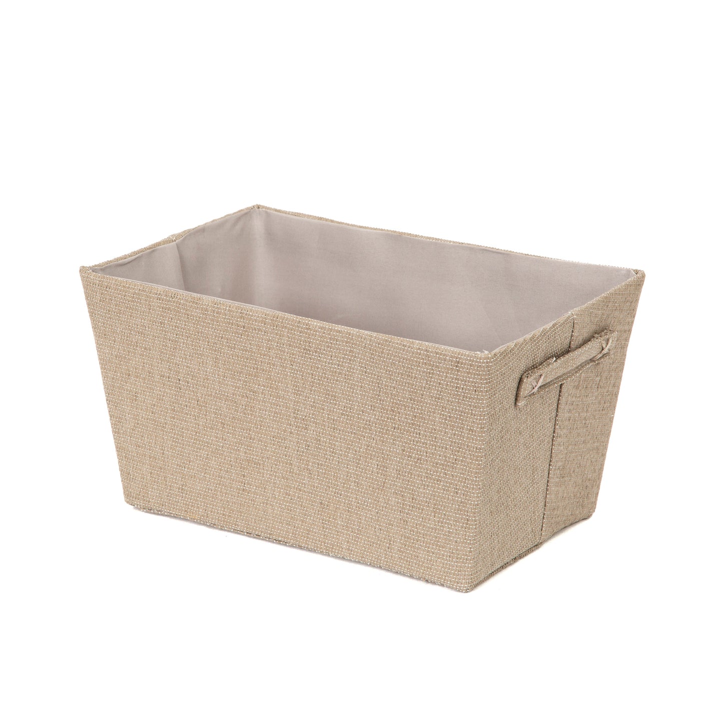 Beige Basket With Handles