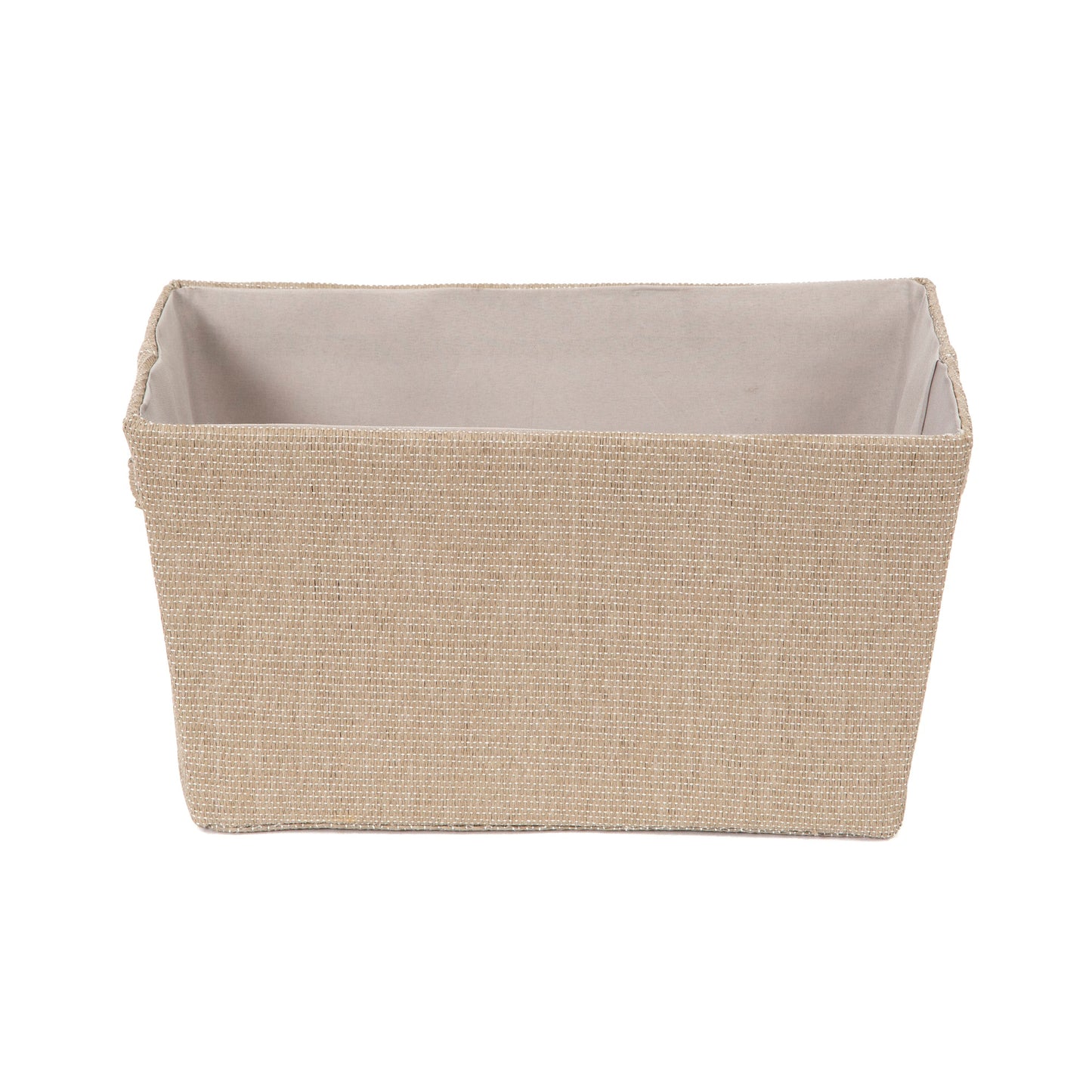 Beige Basket With Handles