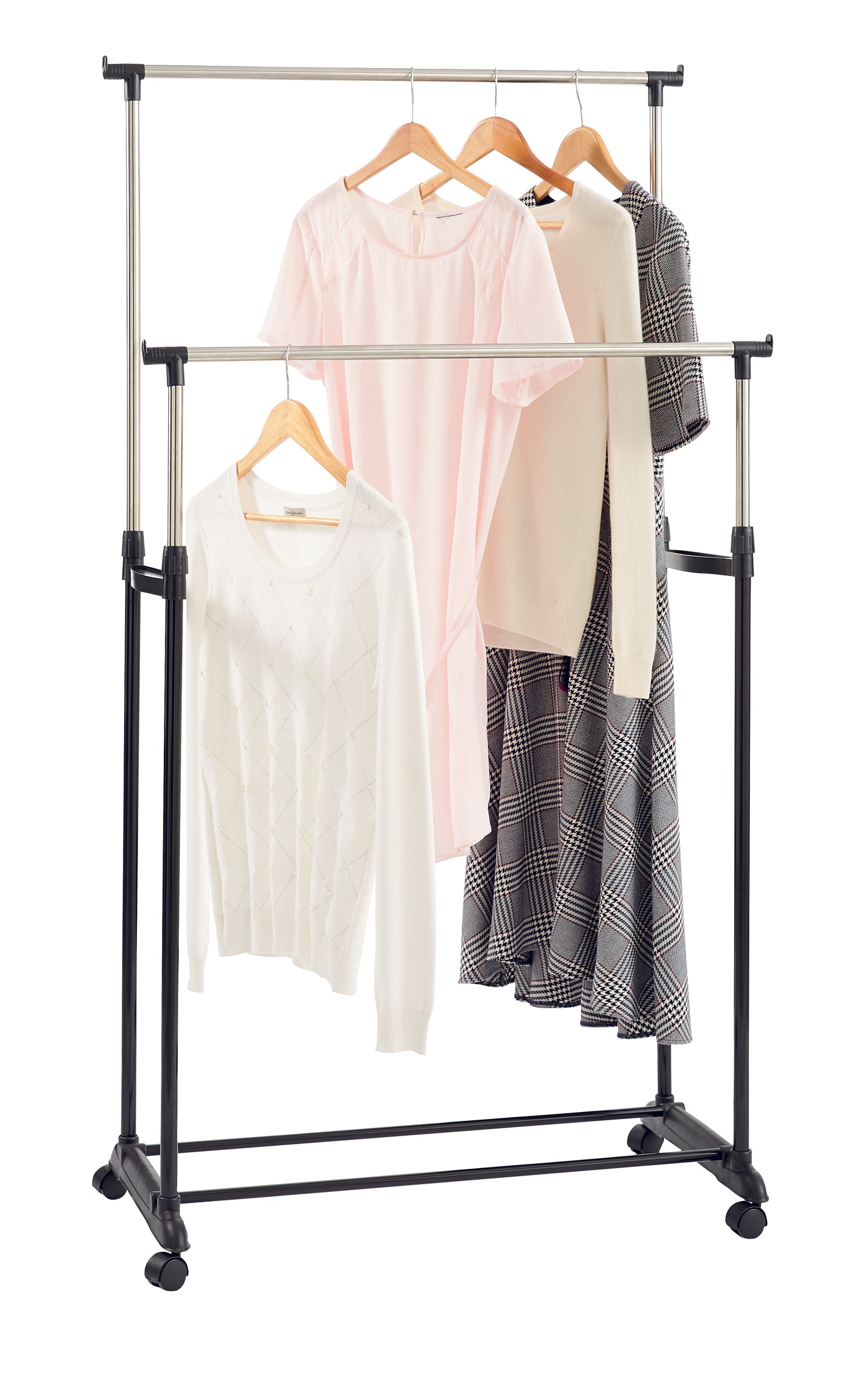 Zeph Double Clothes Rack on Wheels