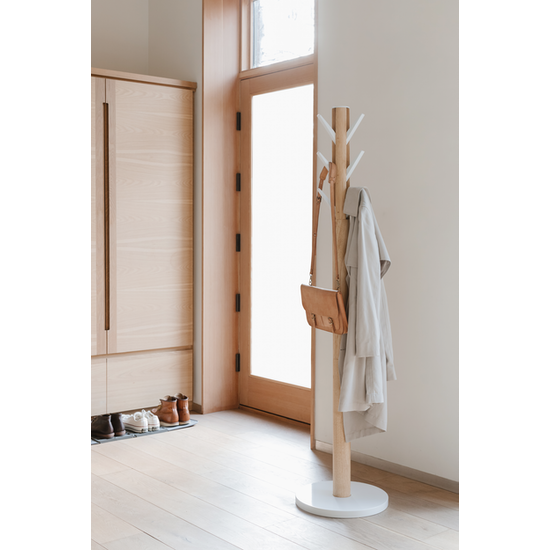 Flapper Coat Rack- White/Natural