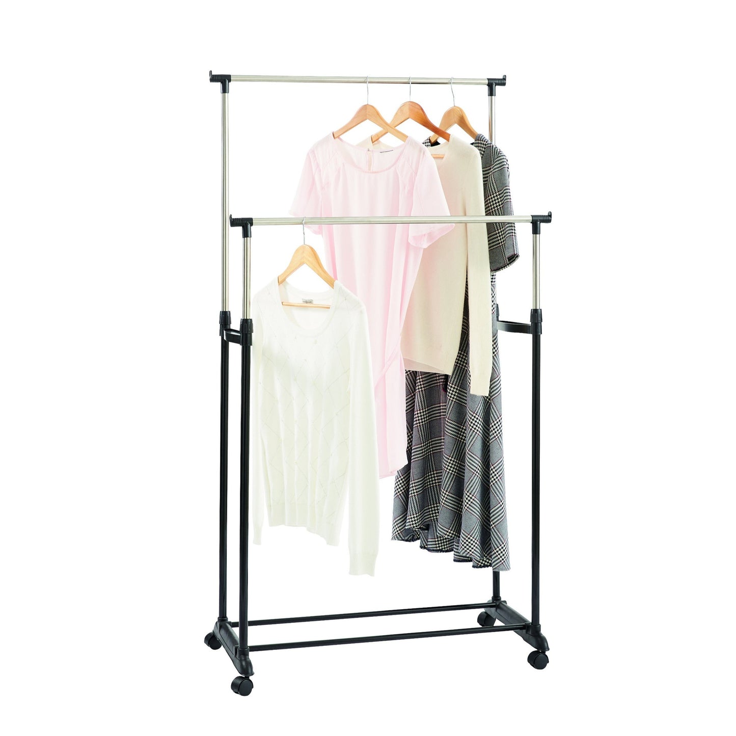 Zeph Double Clothes Rack on Wheels