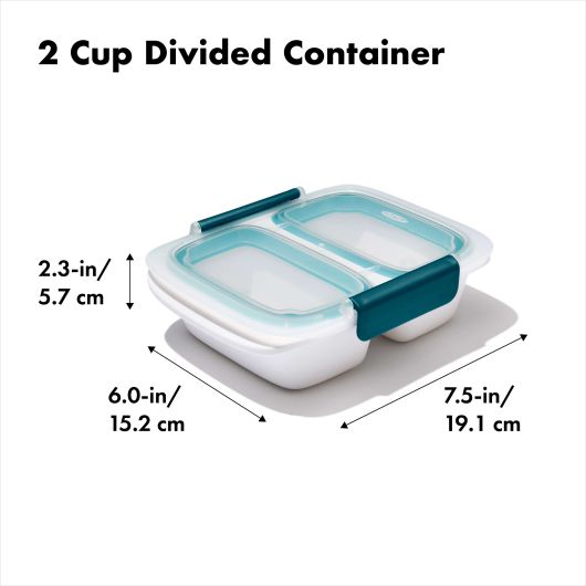 Prep & Go Divided Container - 500mL | The Organised Store