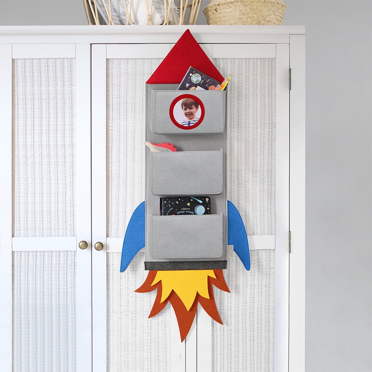 Rocket- Storage Basket & Wall Pocket