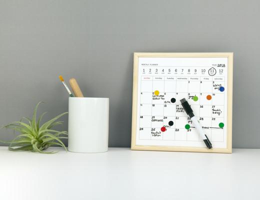 White Board Calendar- Various Sizes