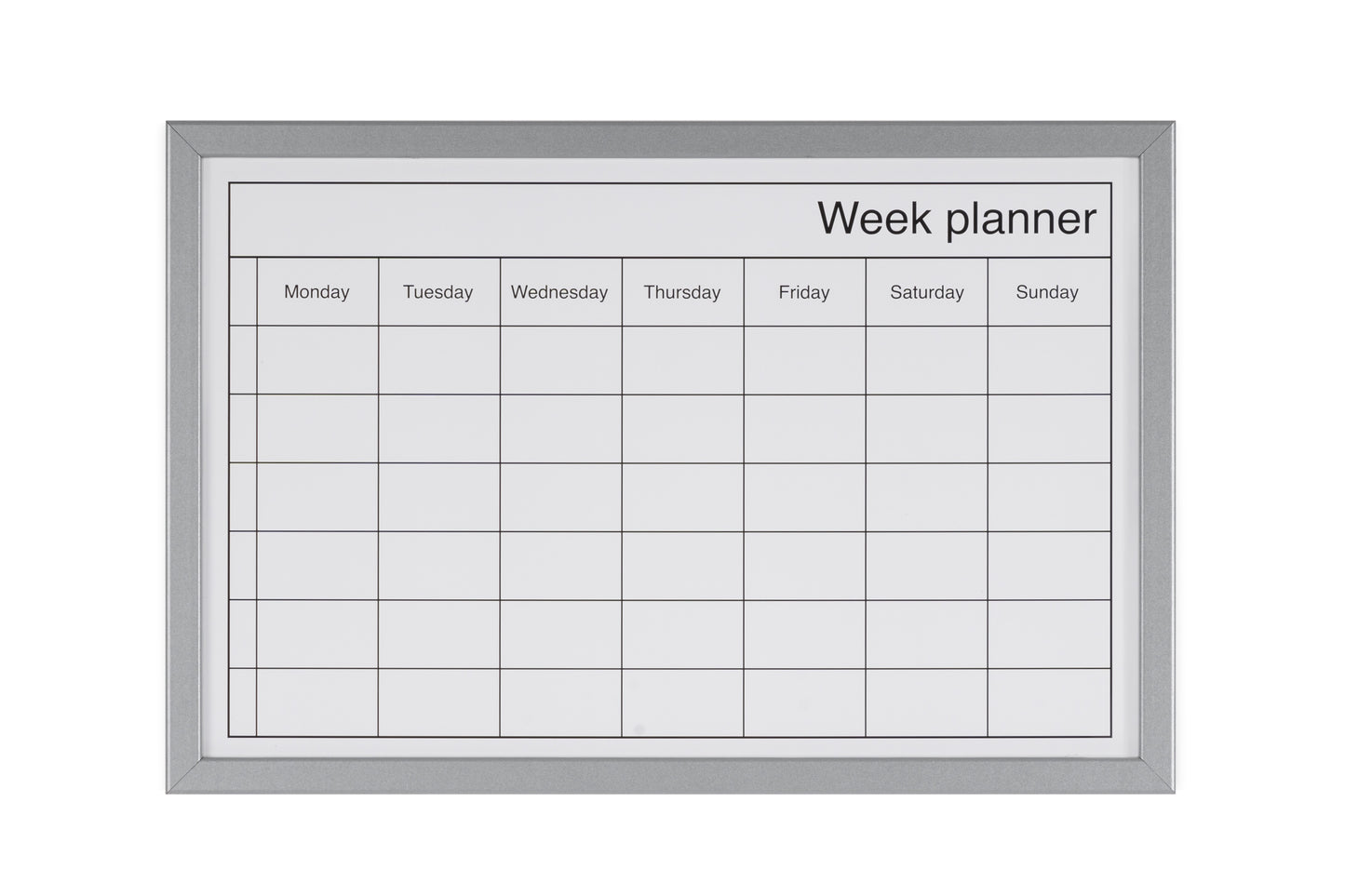 Week Planner Message Board- Light or Dark Grey Frame