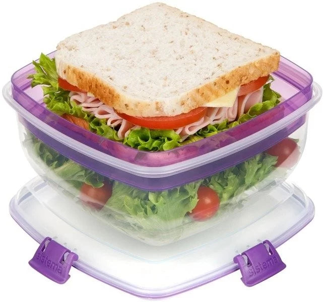 Sistema 1.63L Salad & Sandwich, 1.63 L, Assorted Colours