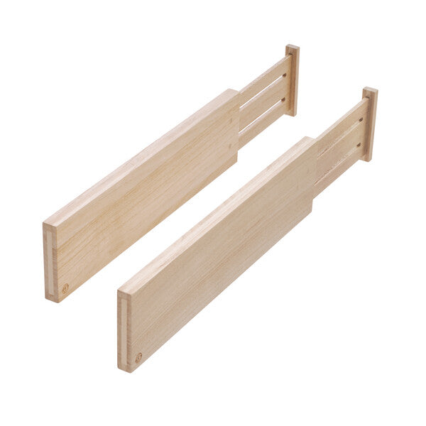 Set of 2 Wooden Drawer Dividers